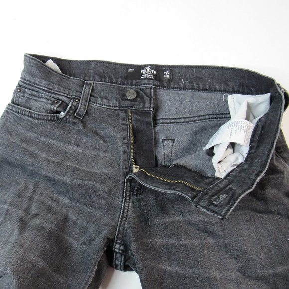Hollister Epic Flex Men's Washed Black Slim Straight Jeans Size W30 L30 - Picture 5 of 14